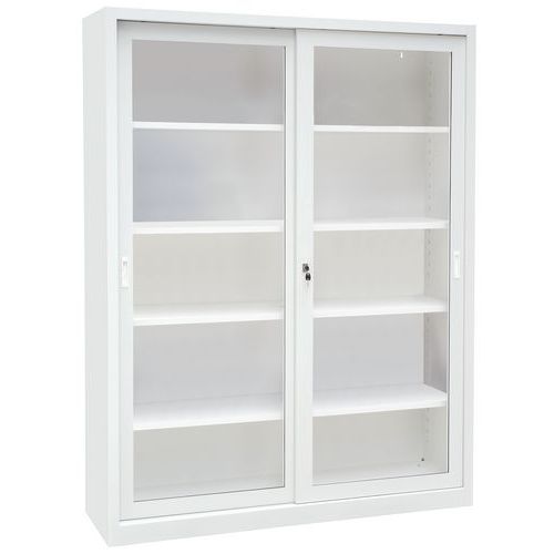 Hoher Schrank mit Schiebetüren CH - Transparent - Manutan Expert Hoher Schrank mit Schiebetüren CH - Transparent - Manutan Expert