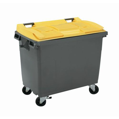 Mobiler Container Plastic Omnium - Spezialdeckel Wiederverwertbare Haushaltsabfälle - 660 L Mobiler Container Plastic Omnium - Spezialdeckel Wiederverwertbare Haushaltsabfälle - 660 L