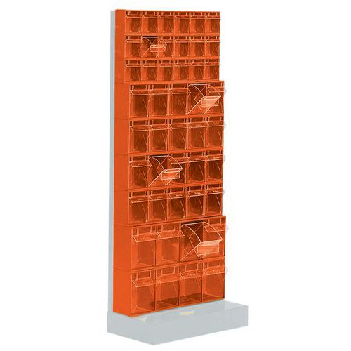 Rayonnage avec bacs inclinables Madia - Hauteur 150 cm - 9 rangées