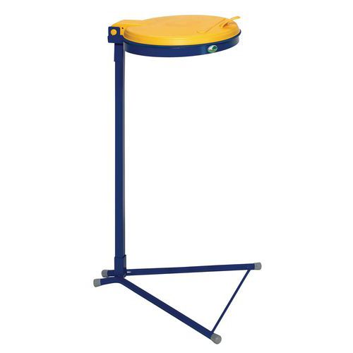 Support sac-poubelle standard bleu avec couvercle - 120 L Support sac-poubelle standard bleu avec couvercle - 120 L