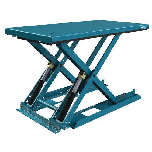 Ergonomischer fester Hubtisch, extraflach MX-10 - Tragkraft 1000 kg