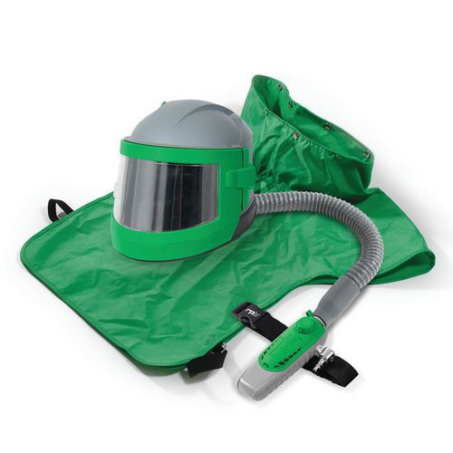 Gebläseunterstütztes Atemschutzset, speziell zum Sand-/Kugelstrahlen - GVS