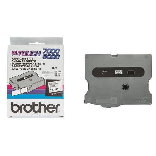 Cassette de ruban pour étiqueteuse Brother - Largeur 18 mm