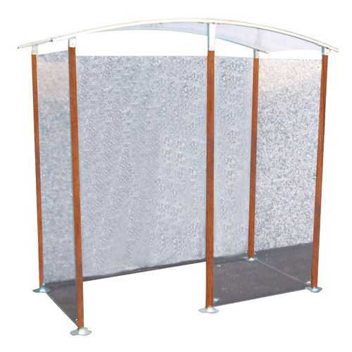 Raucherunterstand Design 2 m² - Wandausführung