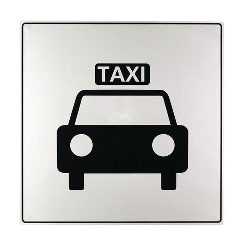 Piktogramm aus Polystyrol gemäß ISO 7001 - Taxi