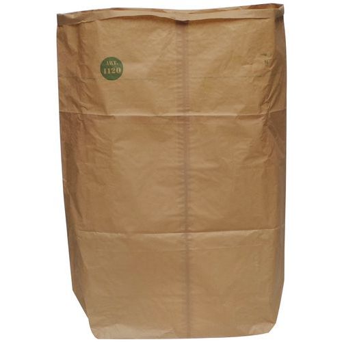 Müllsack aus Papier - Bioabfälle - 70 bis 140 L, Gesamtinhalt: 120 L, Schaltertyp: Nein, Farbe: Braun