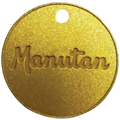 Nummerierte Jetons (v. 001-100), Messing, 30 mm (100 Stück) - Manutan Expert