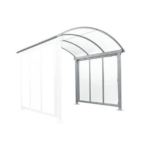 Bardage latéral intermédiaire pour 3 modules ou plus pour Abri multi-usages - Toiture cintrée