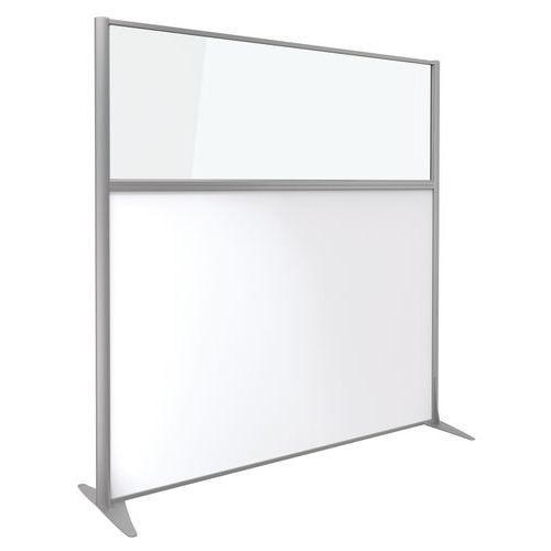 Trennwand KP+ - Melaminbeschichtet mit Glas - Höhe 160 cm Trennwand KP+ - Melaminbeschichtet mit Glas - Höhe 160 cm