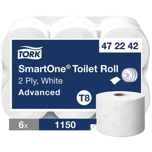 Papier toilette Tork Advanced Smart One - Rouleau - T8