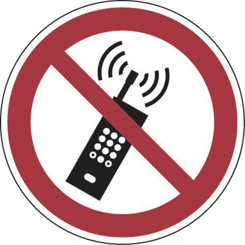 Panneau interdiction - Activer téléphone mobile - Aluminium