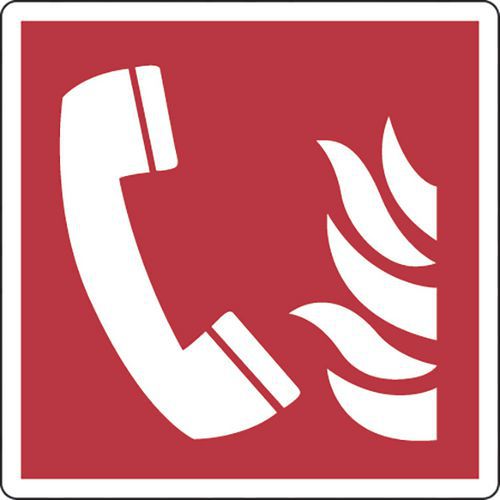 Panneau incendie - Téléphone à utiliser en cas d'incendie - Aluminium