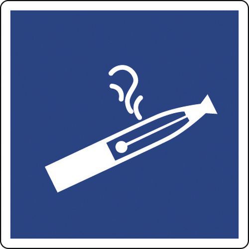 Schild - „E-Zigaretten erlaubt“