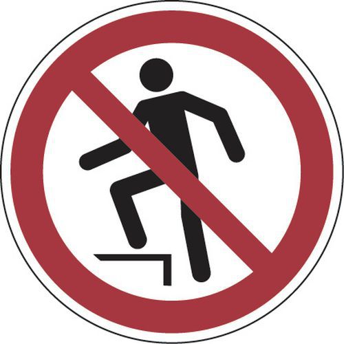 Panneau interdiction - Ne pas marcher sur la surface - Aluminium