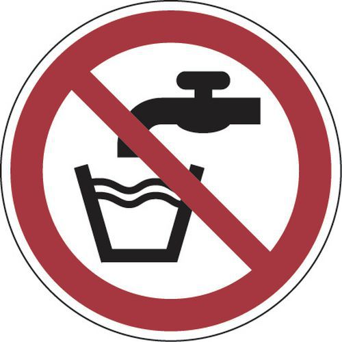 Panneau interdiction - Eau non potable - Aluminium