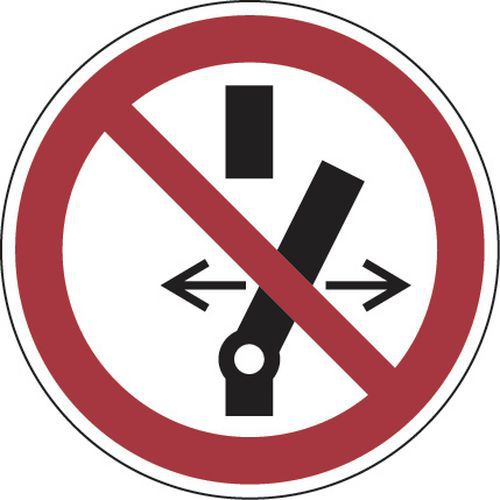 Panneau interdiction - Ne pas modifier position interrupteur- Aluminium