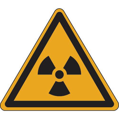 Panneau danger - Matières radioactives ou radiations ionisantes - Aluminium