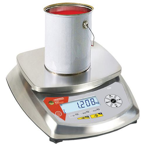 Kompaktwaage aus Edelstahl - Tragkraft 6 bis 30 kg