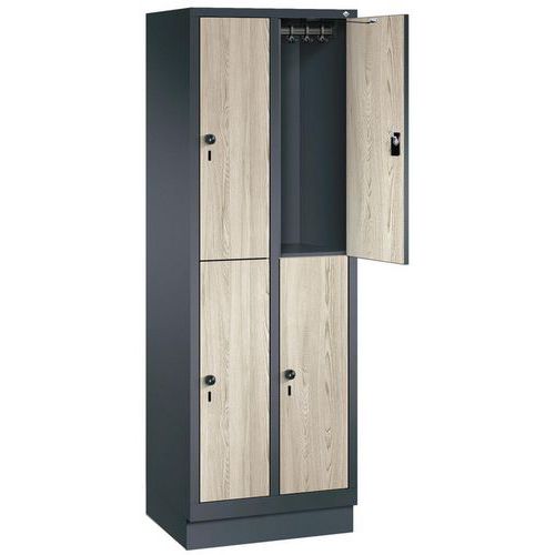 Holzspind Évolo II mit 4 bis 8 Hängefächern - 2 bis 4 Säulen, Breite 300 mm - CP Holzspind Évolo II mit 4 bis 8 Hängefächern - 2 bis 4 Säulen, Breite 300 mm - CP