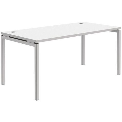 Geradliniger Schreibtisch Open - Weiß/weiß