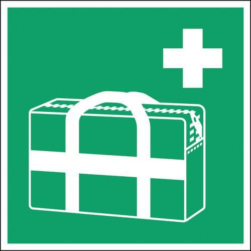 Hinweisschild - Erste-Hilfe-Rucksack - steif