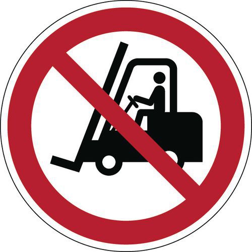 Verbotsschild, rund - Für Flurförderzeuge verboten ­ steif