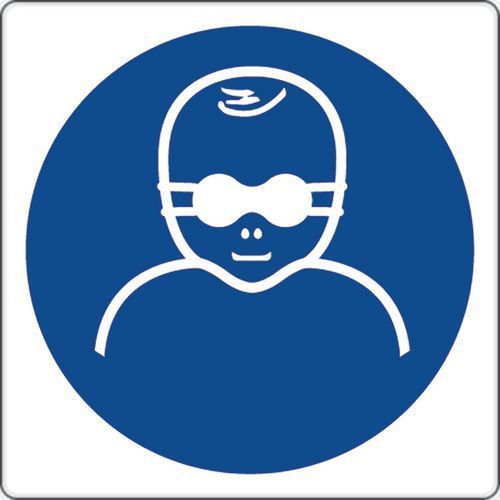 Panneau obligation - Port lunettes à verres opaques enfants - Aluminium Panneau obligation - Port lunettes à verres opaques enfants - Aluminium