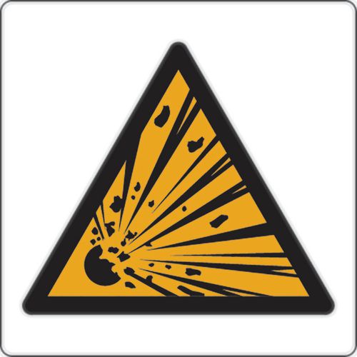 Warnschild - Explosionsgefährliche Stoffe - Aluminium