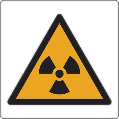 Panneau danger - Matières radioactives - Aluminium