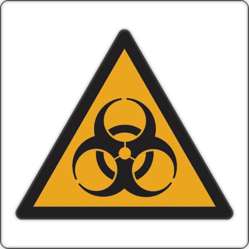 Warnschild - Biogefährdung - Aluminium Warnschild - Biogefährdung - Aluminium
