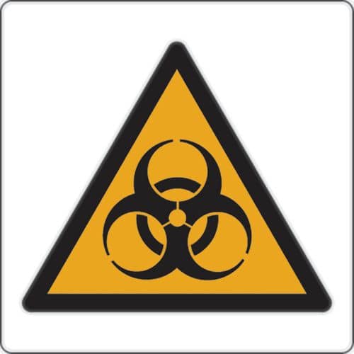 Warnschild - Biogefährdung - Aluminium