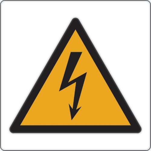 Warnschild - Gefahr durch Strom - Aluminium
