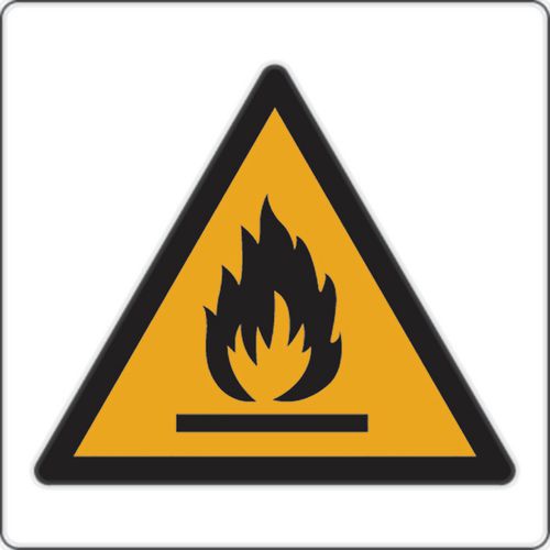Panneau danger - Matières inflammables - Aluminium