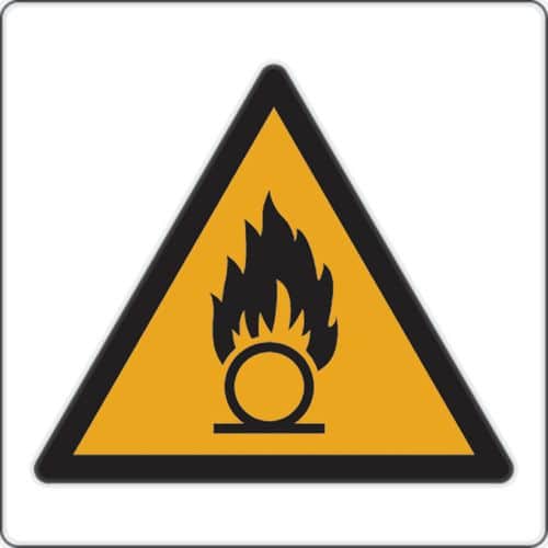 Warnschild - Brandfördernde Stoffe - Aluminium