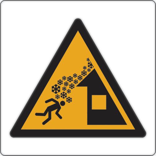 Panneau danger - Chute de neige du toit - Aluminium