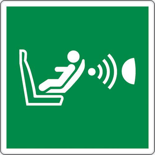 Panneau secours - Détection siège enfant - Aluminium Panneau secours - Détection siège enfant - Aluminium