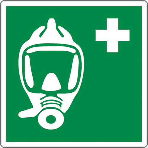 Panneau secours - Appareil respiratoire évacuation d'urgence - Aluminium Panneau secours - Appareil respiratoire évacuation d'urgence - Aluminium