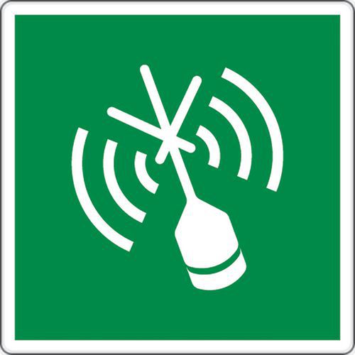 Fluchtwegschild - Notrufortungssender - Aluminium Fluchtwegschild - Notrufortungssender - Aluminium