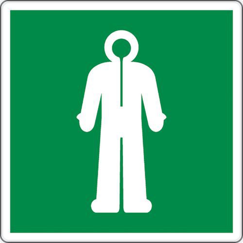Hinweisschild - Schutzkleidung - Aluminium