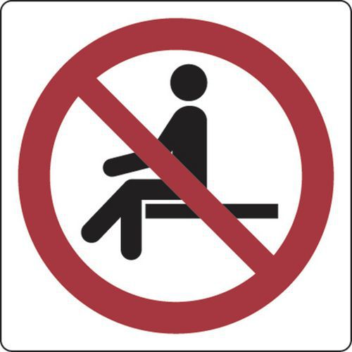 Verbotsschild - Sitzen verboten - Aluminium