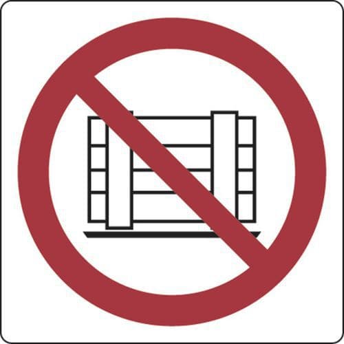 Panneau interdiction - Ne pas obstruer le passage - Aluminium