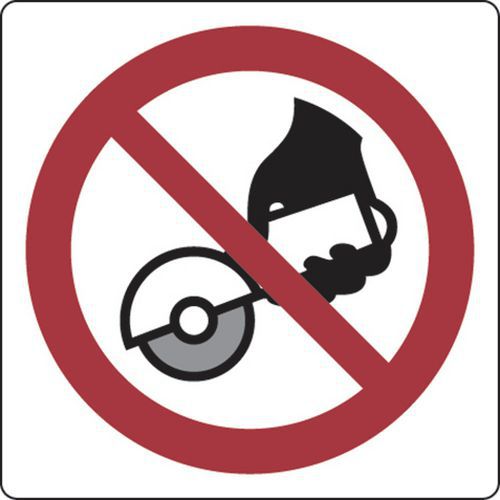 Panneau interdiction - Interdit avec polissage manuel - Aluminium