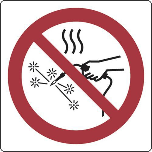 Panneau interdiction - Appareils générant chaleur interdits - Aluminium