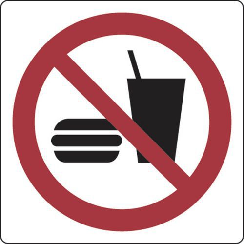 Verbotsschild - Kein Essen und Trinken - Aluminium