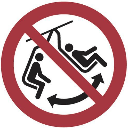 Panneau interdiction - Ne pas se balancer sur chaise - Aluminium