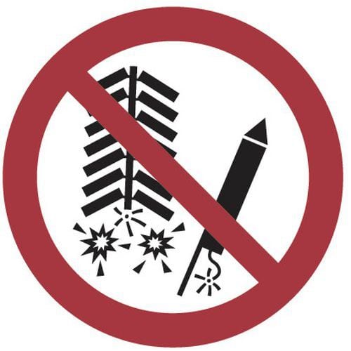 Verbotsschild - Kein Feuerwerk zünden - Aluminium