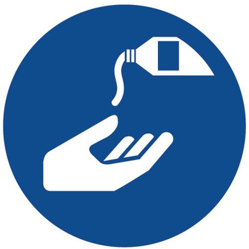Gebotsschild - Schutzcreme verwenden - Aluminium Gebotsschild - Schutzcreme verwenden - Aluminium