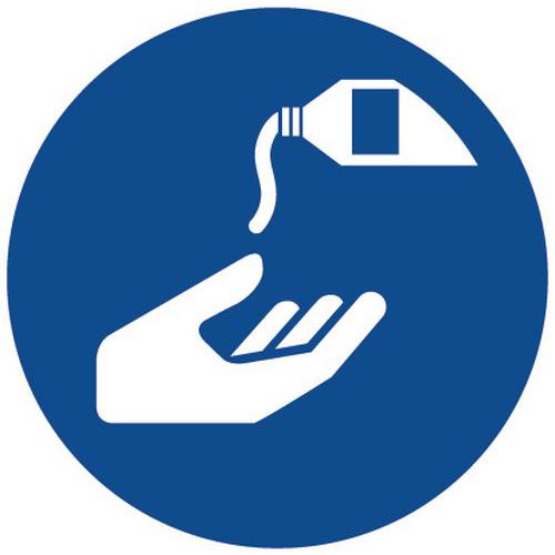 Panneau obligation - Port crème protection - Aluminium Panneau obligation - Port crème protection - Aluminium