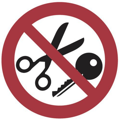 Verbotsschild - Mitführen von Metallteilen verboten - Aluminium