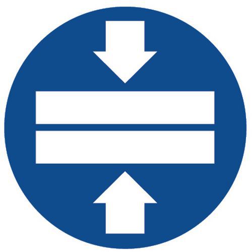 Panneau obligation - Utiliser un dispositif de blocage - Aluminium